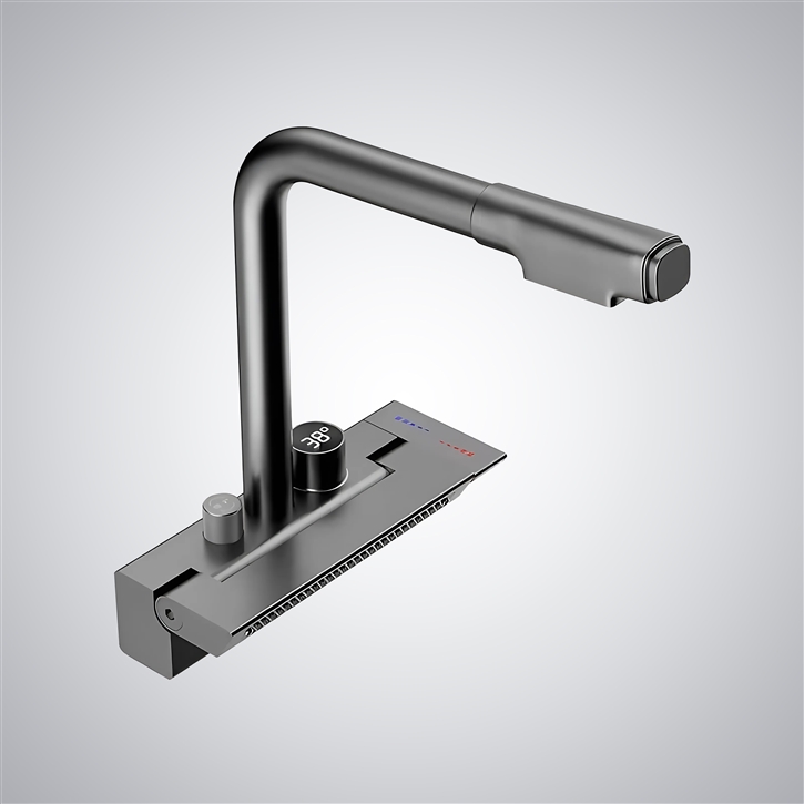 Fontana Tierra Gun Gray Multi Function Kitchen Sink Faucet