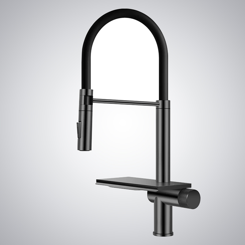 Fontana Blatt Matte Black Multi Function Kitchen Sink Faucet