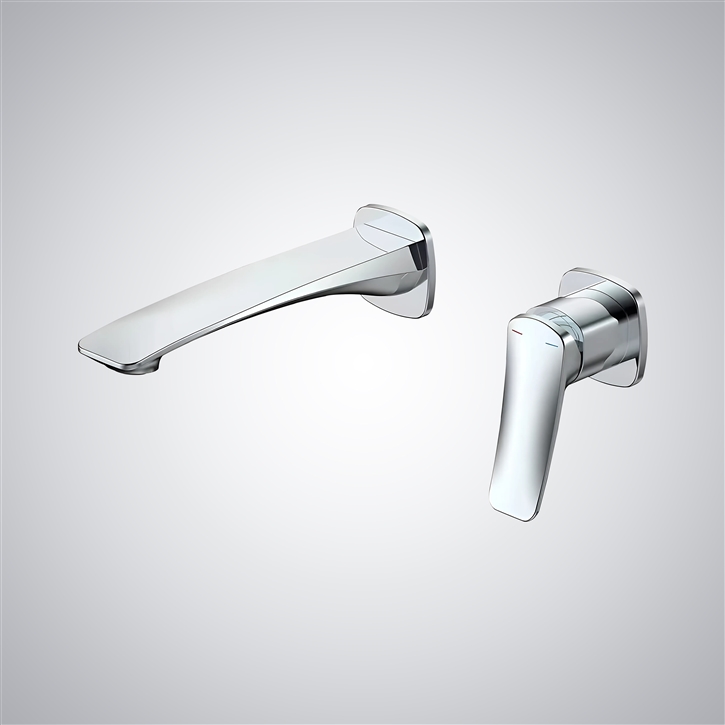 Fontana Cieza Chrome Wall Mounted Bathroom Sink Faucet