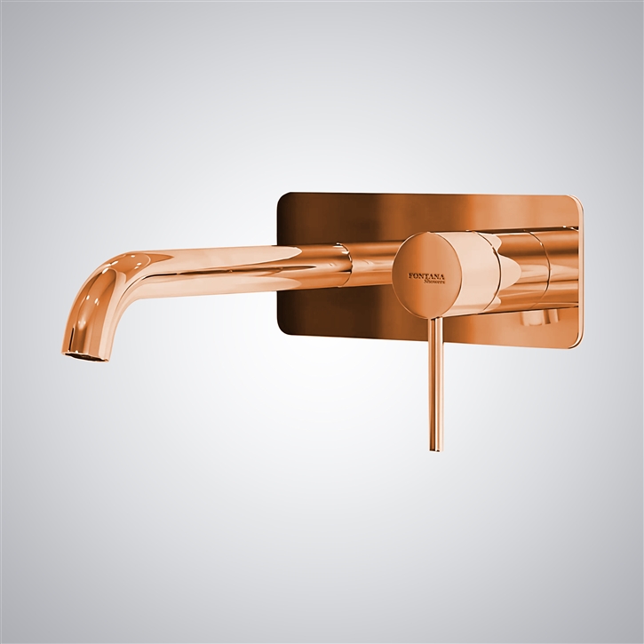 Fontana Lierna Rose Gold Bubbler Bathroom Sink Faucet
