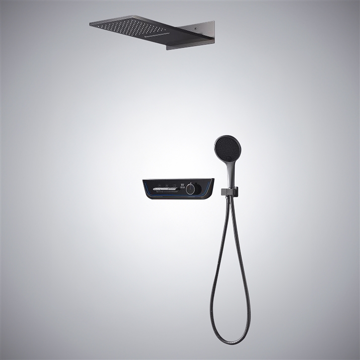 Fontana Cabras Gun Gray Digital Display Shower System