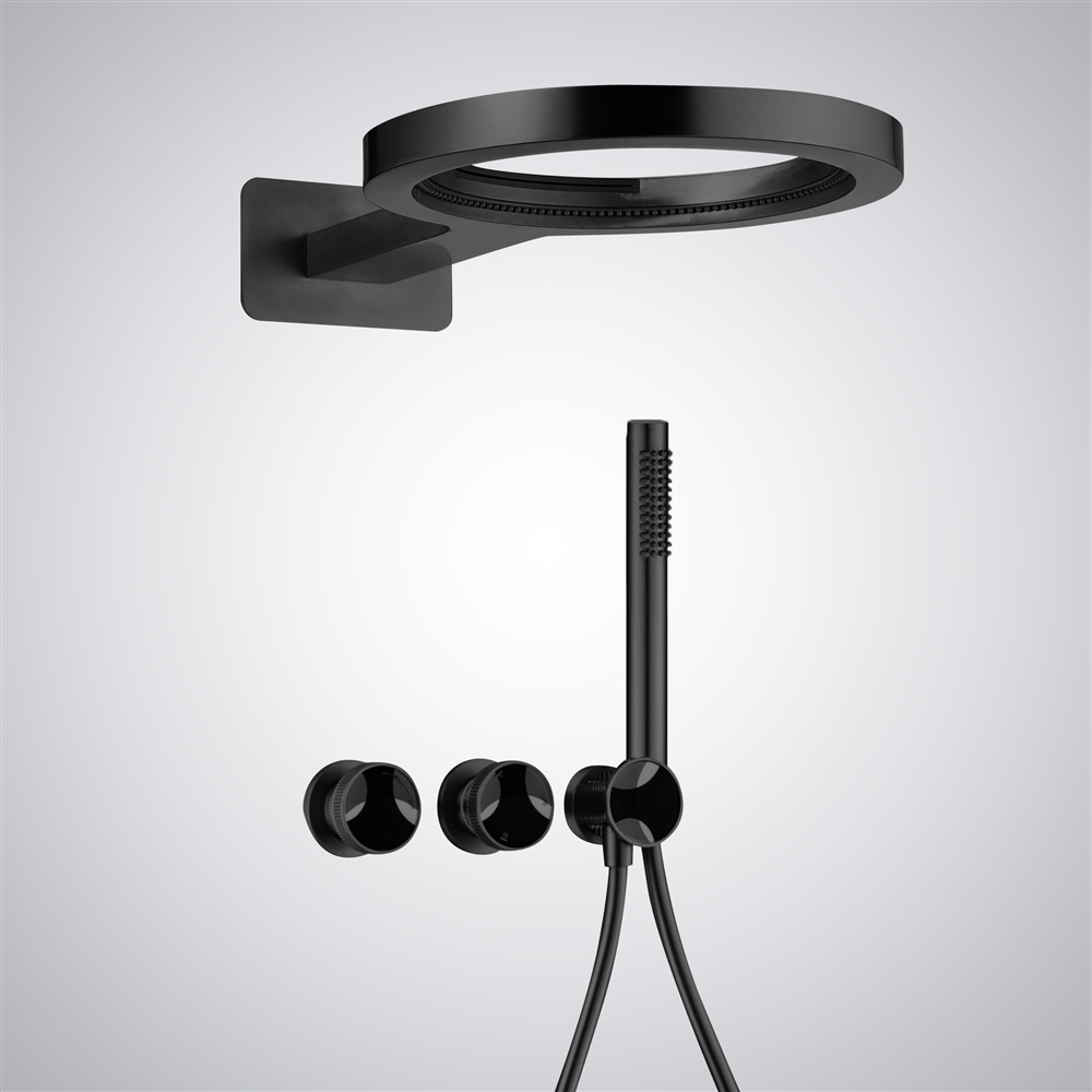 Fontana Maglie Gun Gray Modern Wall Mounted Shower System