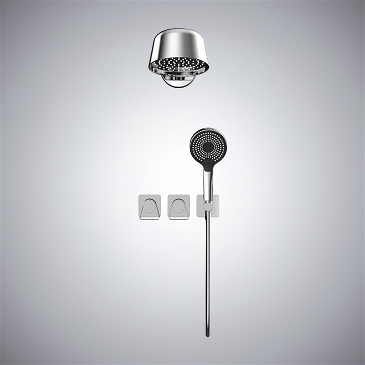 Fontana Ovada Chrome Luxury Wall Mounted Shower Set