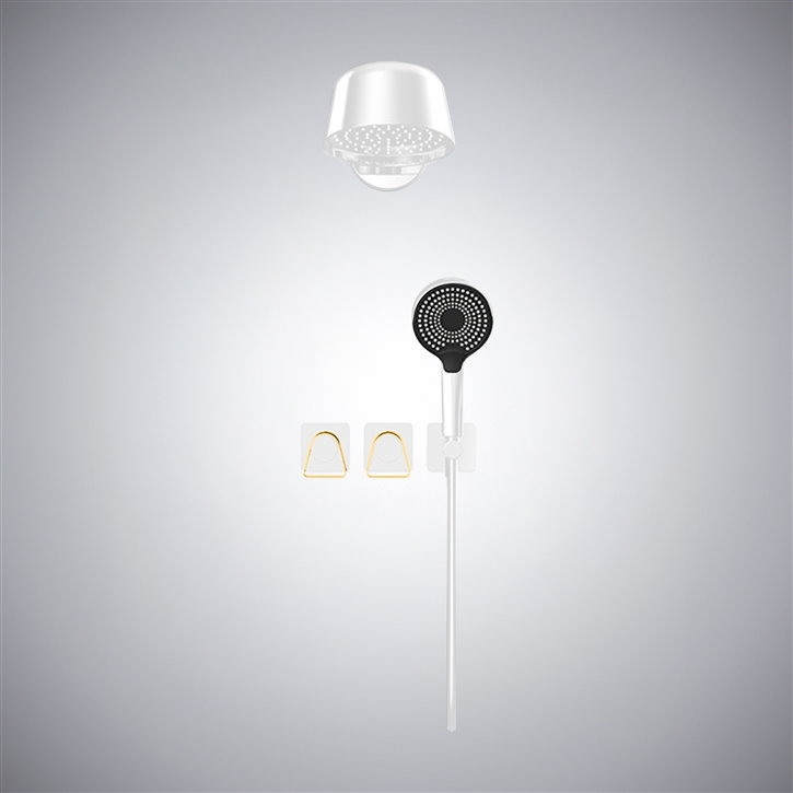 Fontana Ovada White Gold Luxury Wall Mounted Shower Set