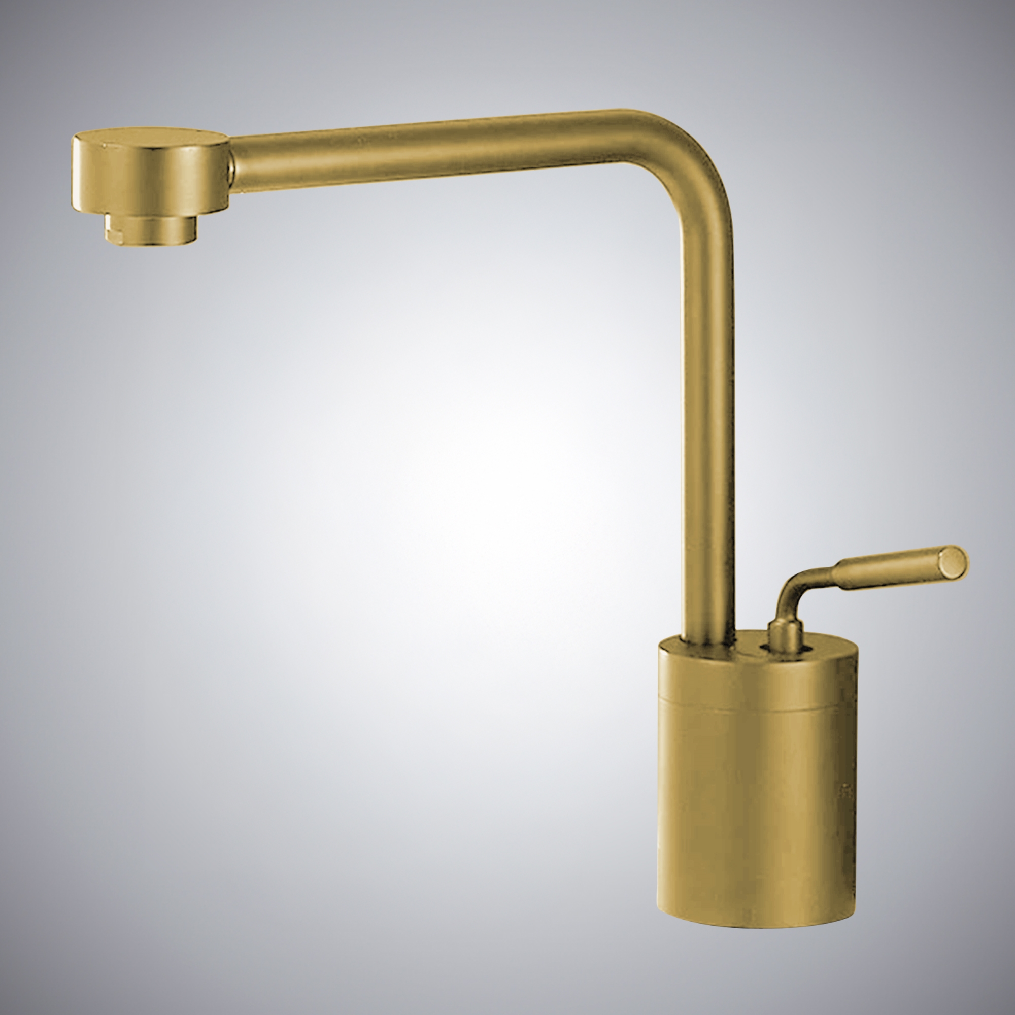 Fontana Denia Brushed Gold Single Hole Bathroom Sink Faucet (FS7261BG)