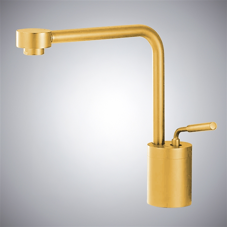 Fontana Denia Gold Modern Thermostatic Bathroom Sink Faucet