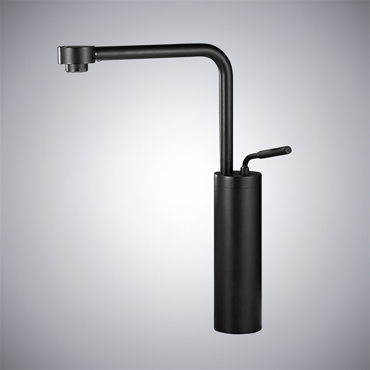 Fontana Denia Matte Black Deck Mounted Bathroom Sink Faucet