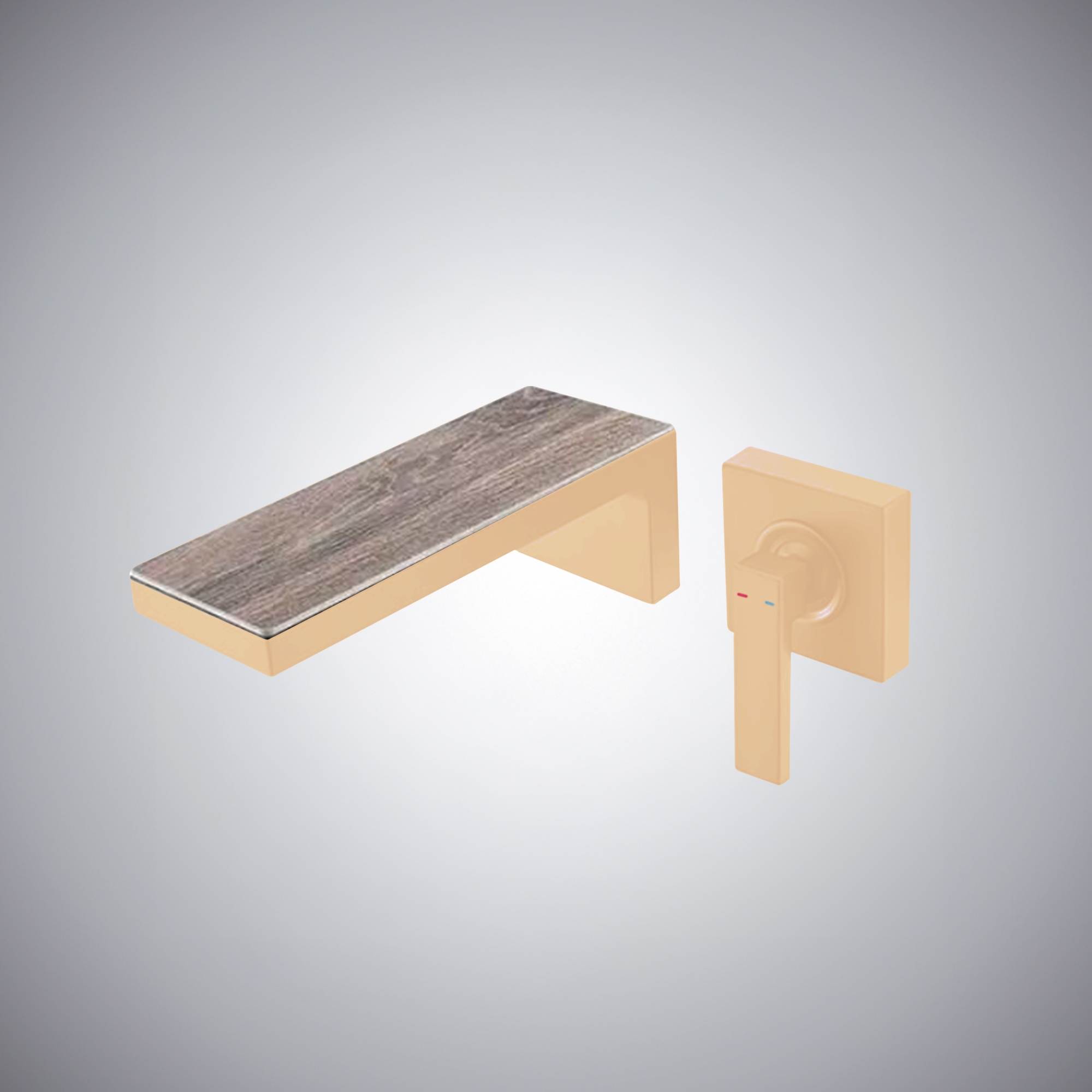 Fontana Aprica Champagne Bathroom Sink Faucet - Champagne Finish