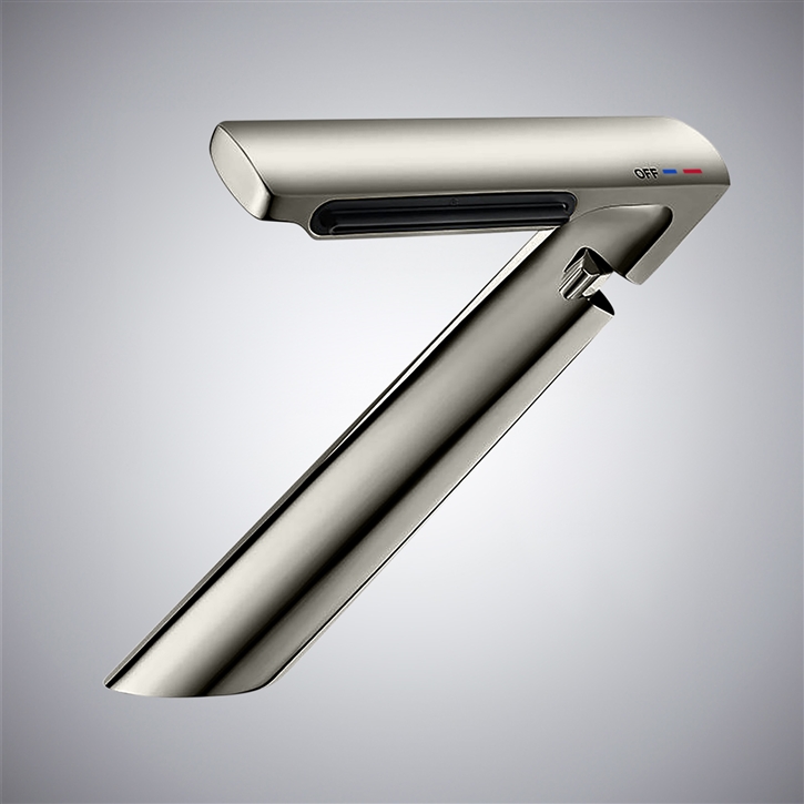 Fontana Ortisei Gun Metal Gray Hot and Cold Bathroom Sink Faucet