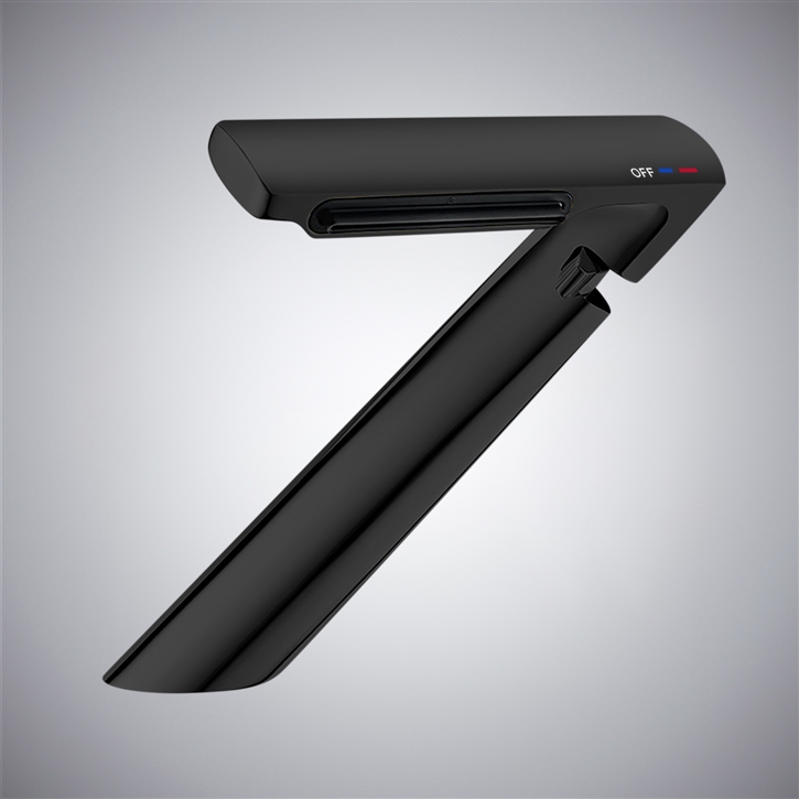 Fontana Ortisei Matte Black Wall Mounted Bathroom Sink Faucet
