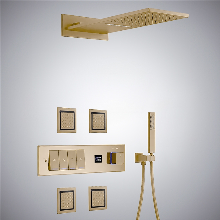 Fontana Scalea Champagne Multi Function Shower System