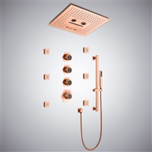 Fontana Erandio Rose Gold Thermostatic Shower System