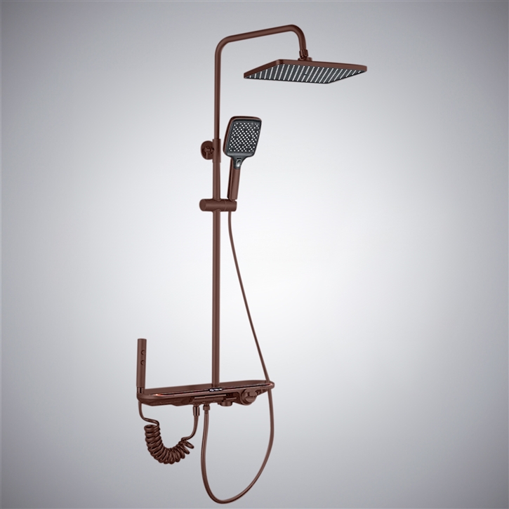 Fontana Trescore Oil Rubbed Bronze LED Shower System | Luxury Bathroom ...