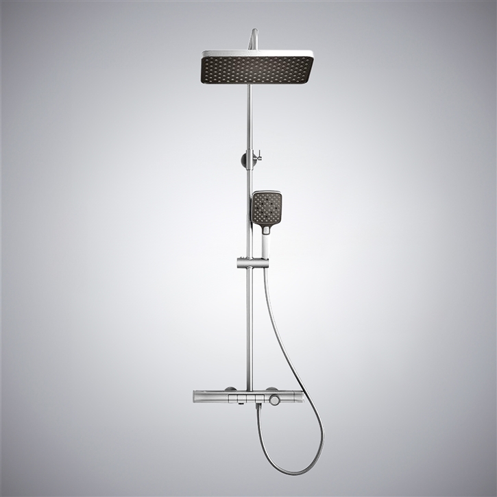 Fontana Canena Chrome Modern Thermostatic Shower System