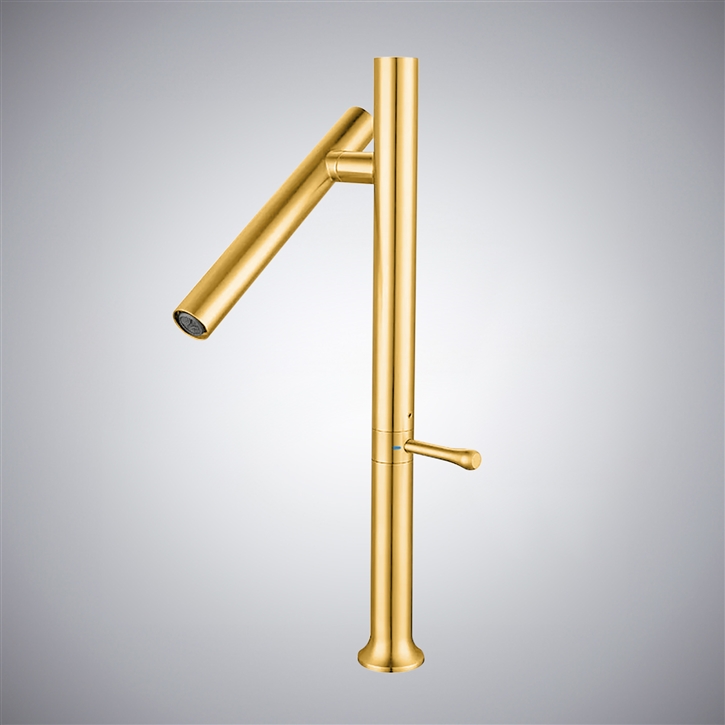 Fontana Liria Gold Rotatable Thermostatic Bathroom Sink Faucet