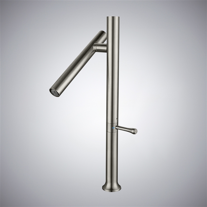 Fontana Liria Gun Metal Gray Hot and Cold Bathroom Sink Faucet