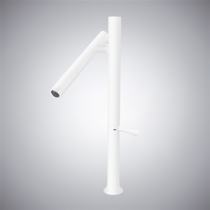 Fontana Liria Matte White Contemporary Bathroom Sink Faucet
