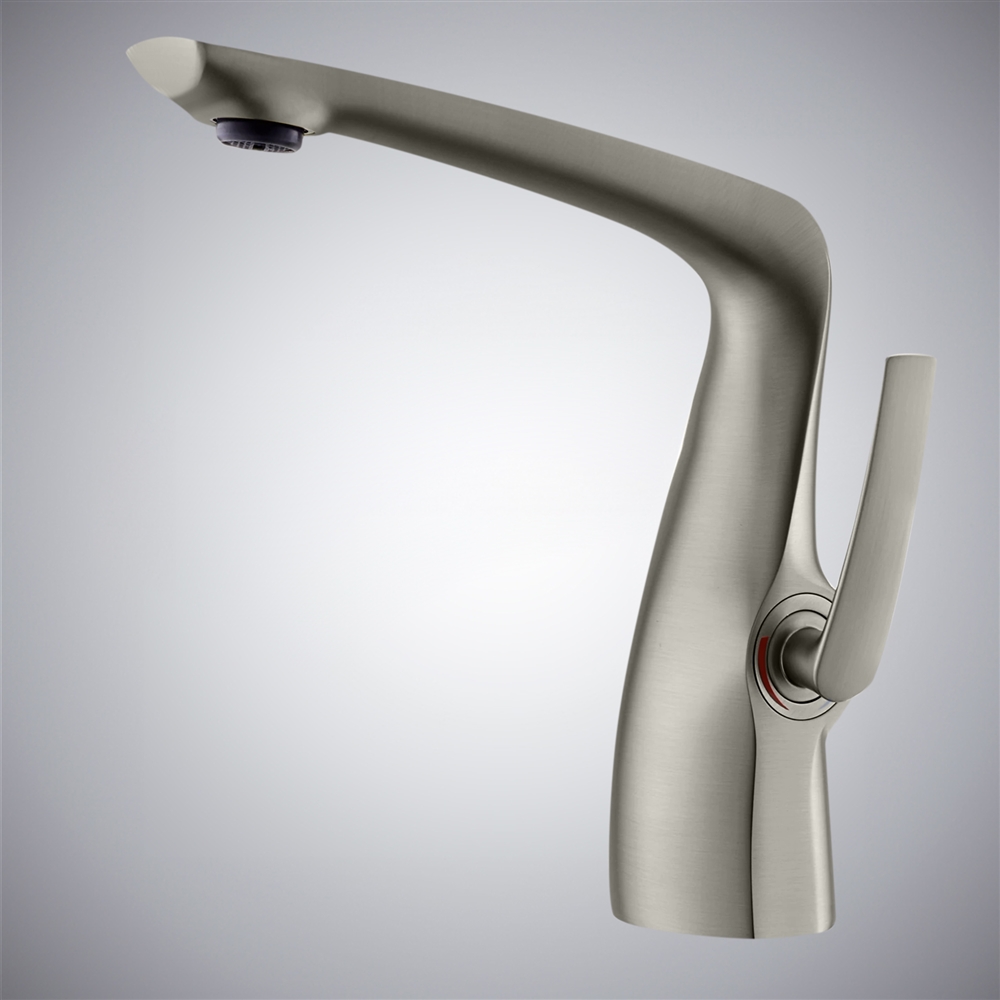Fontana Mirano Gun Metal Gray Hot and Cold Bathroom Sink Faucet