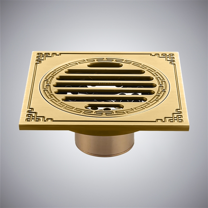 Fontana Onil Brushed Gold Heavy Duty Linear Bathroom Shower Drain