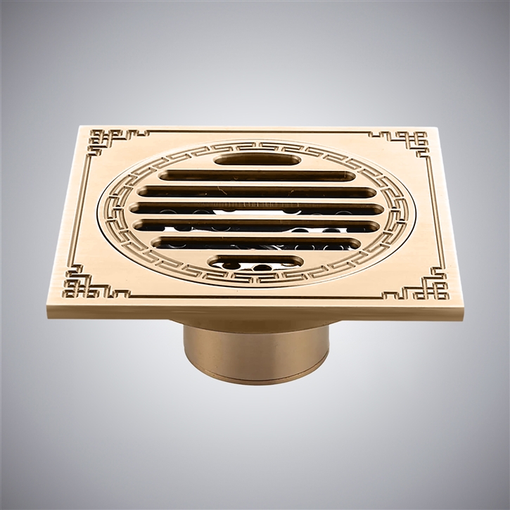 Fontana Onil Champagne Polished Linear Bathroom Shower Drain