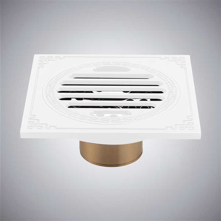 Fontana Onil Matte White Durable Bathroom Shower Drain