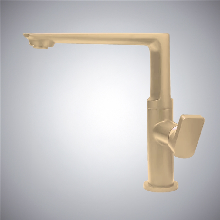 Fontana Leno Champagne Single Handle Hot & Cold Lavatory Faucet