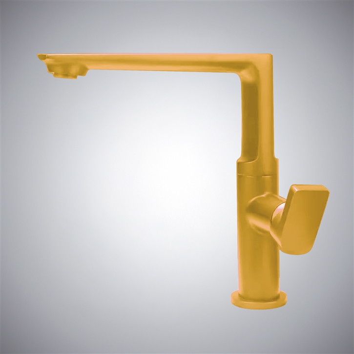 Fontana Leno Gold Single Handle Hot & Cold Lavatory Bathroom Faucet