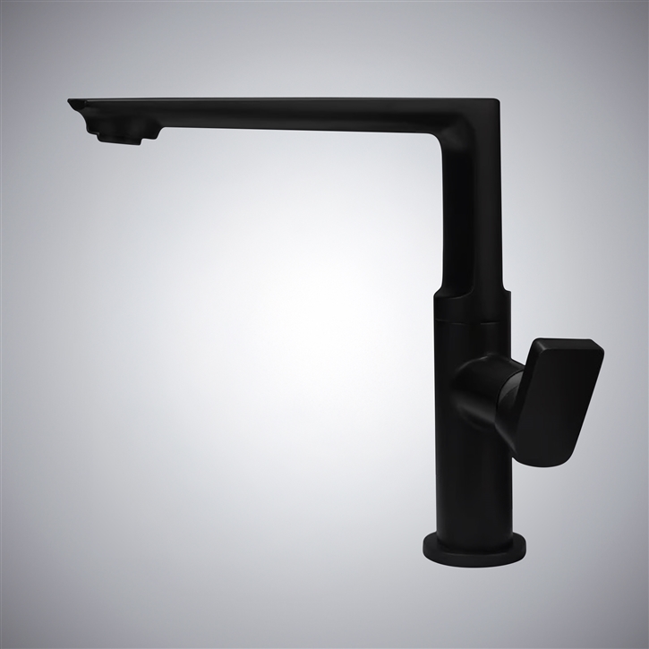 Fontana Leno Matte Black Single Handle Hot & Cold Lavatory Faucet