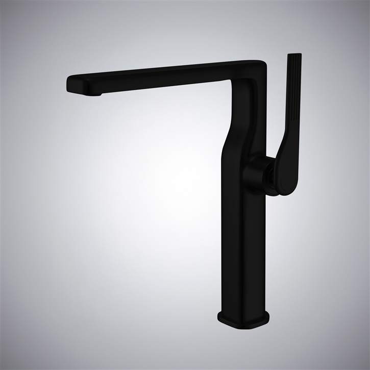 Fontana Lavena Matte Black Modern Thermostatic Bathroom Sink Faucet