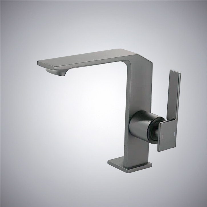 Fontana Mesero Brushed Nickel Waterfall Modern Bathroom Sink Faucet