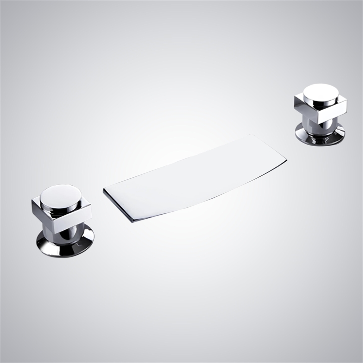 Fontana Amurrio Chrome Contemporary Thermostatic Bathroom Sink Faucet