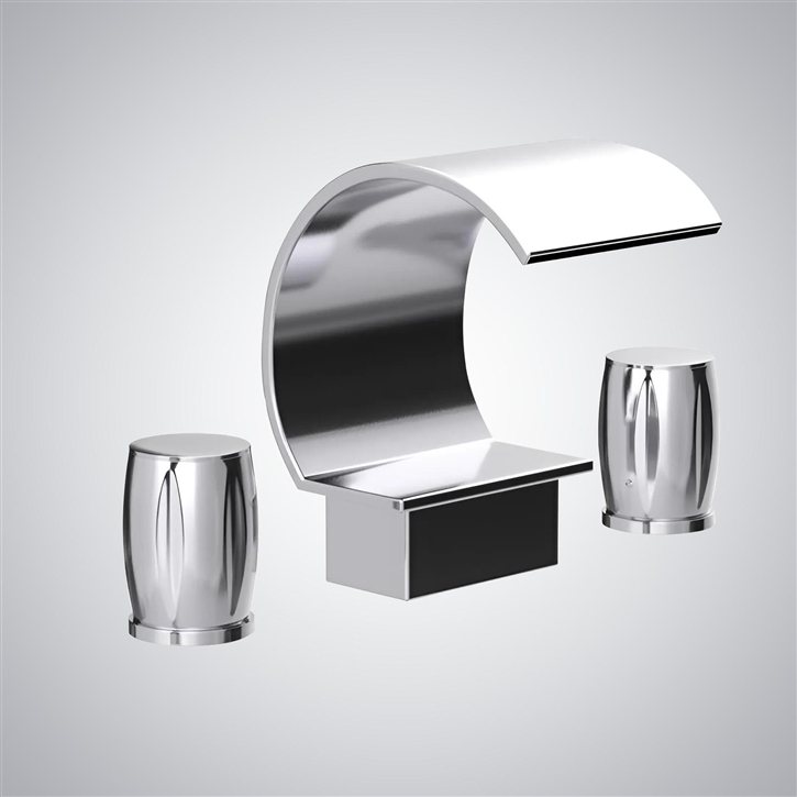 Fontana Espejo Chrome Premium Thermostatic Bathroom Sink Faucet