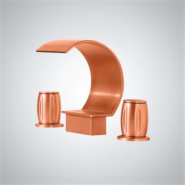 Fontana Espejo Rose Gold Luxury Thermostatic Bathroom Sink Faucet