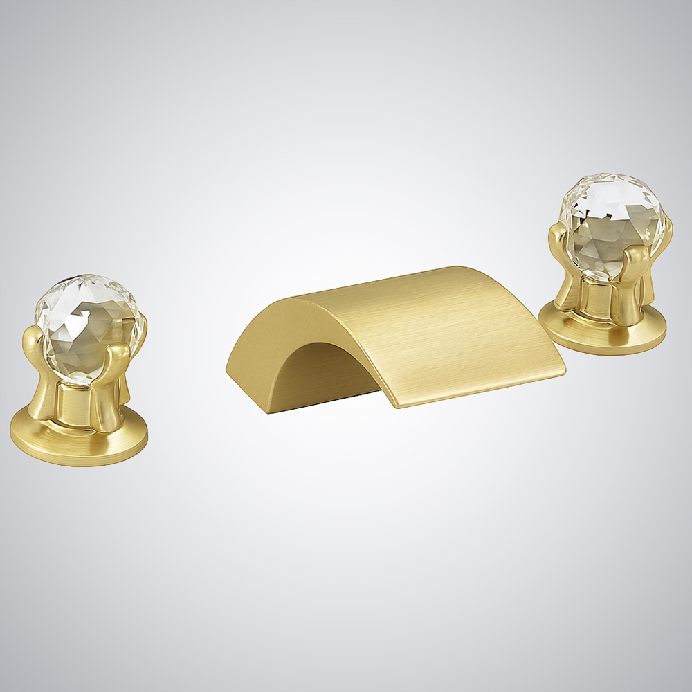 Fontana Brushed Gold Hot and Cold Basin Faucet
