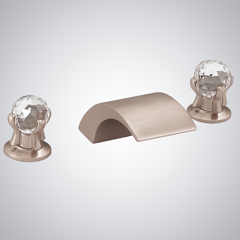 Fontana Brushed Nickel Hot and Cold Basin Faucet