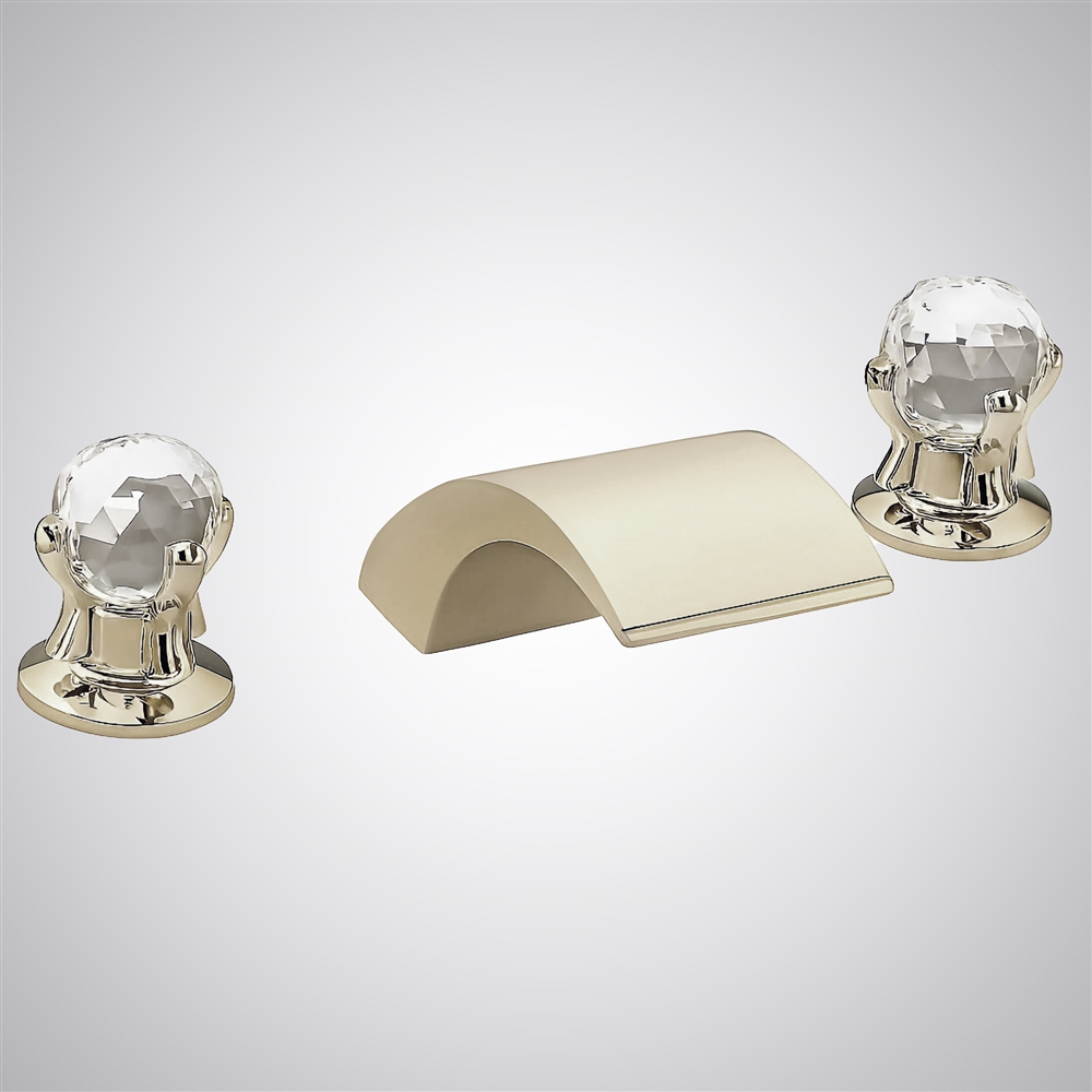 Fontana Champagne Hot and Cold Basin Faucet