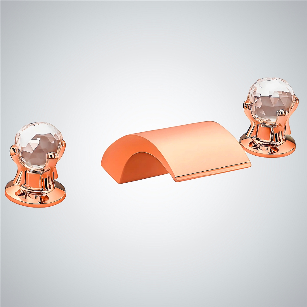 Fontana Rose Gold Hot and Cold Basin Faucet