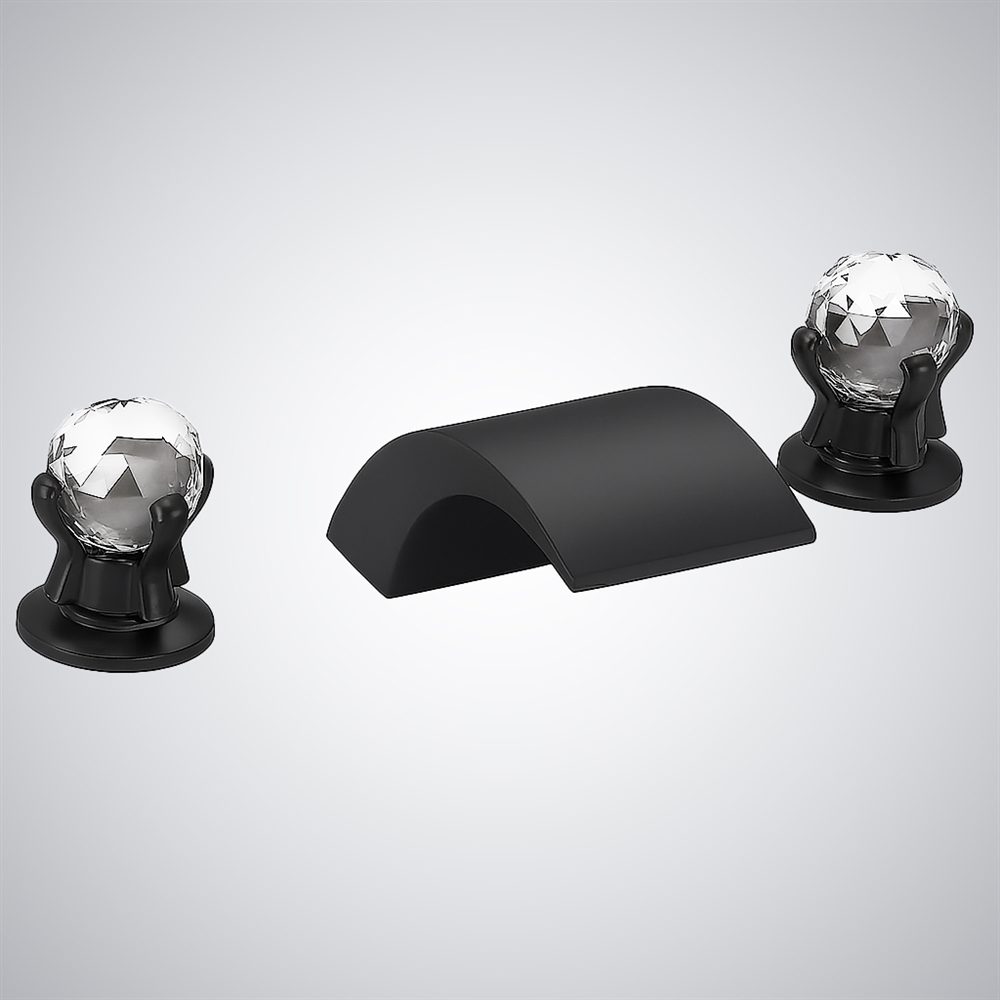 Fontana Matte Black Hot and Cold Basin Faucet