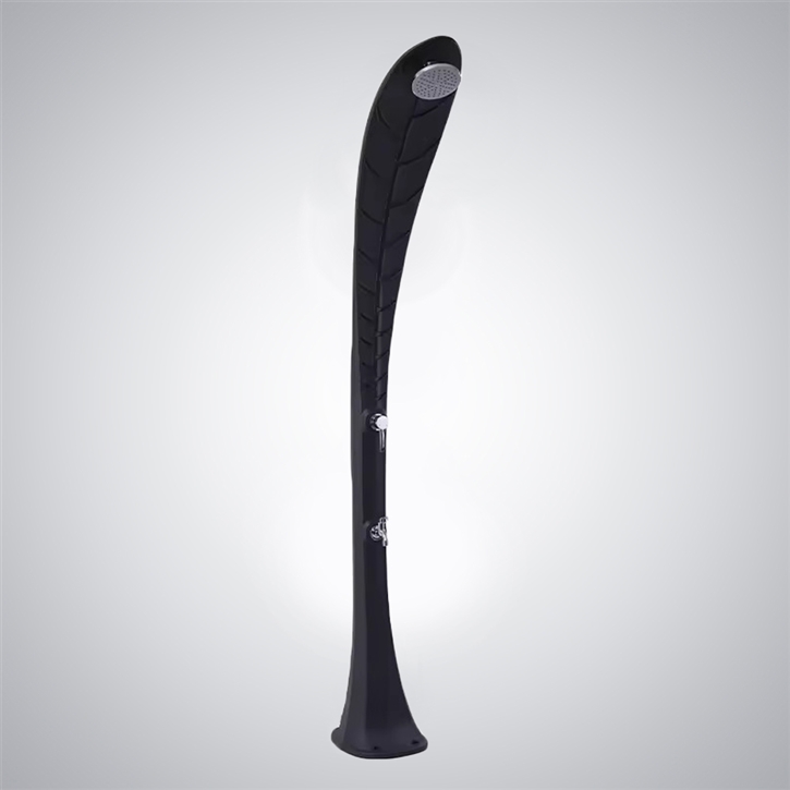 Fontana Clairvaux Modern Design Black 35L Solar Shower