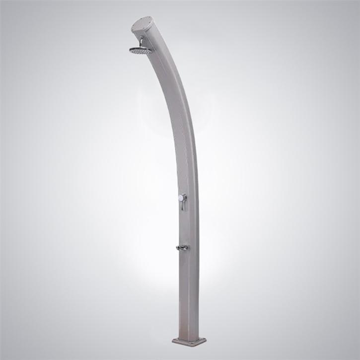 Fontana Dole Aluminum Outdoor Light Grey 35L Solar Shower