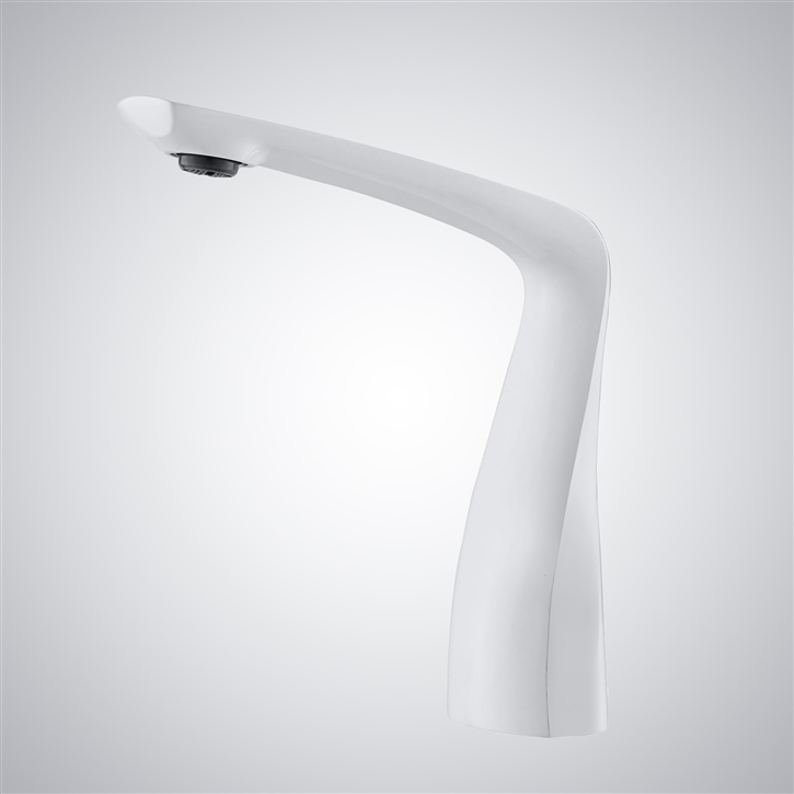 Fontana Bonifacio White Luxury Touchless Bathroom Basin Faucet