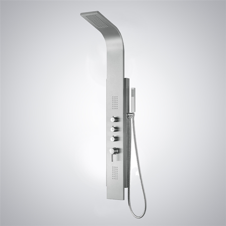 Fontana Coutances Brushed Nickel 2-Jet Rainfall Shower System with Hand Shower