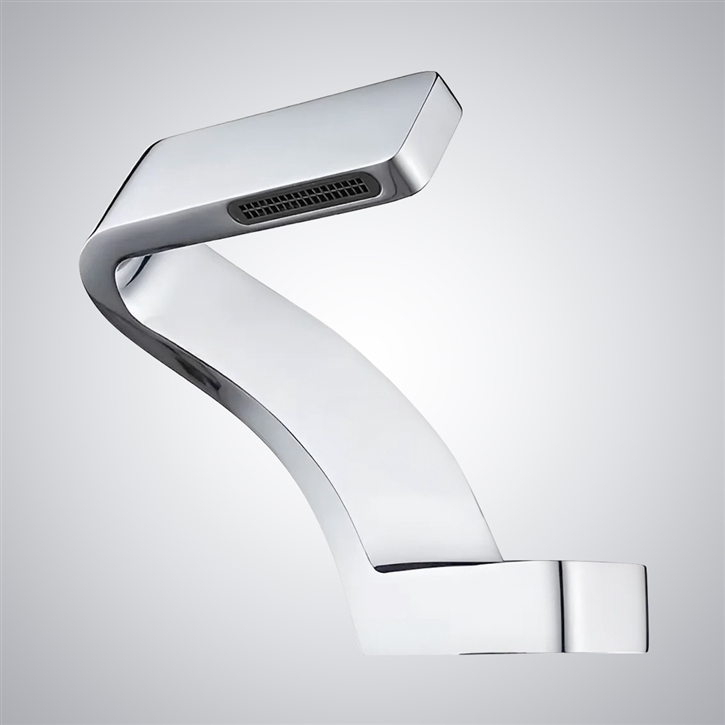 Fontana Epernay White-Silver Unique Waterfall Single Hole Touchless Faucet