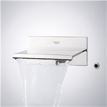 Fontana Marzano Polished Nickel Wall Mounted Waterfall Touchless Tub Faucet