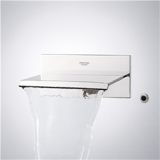 Fontana Marzano Polished Nickel Wall Mounted Waterfall Touchless Tub Faucet