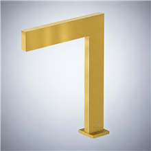 Brushed gold touchless waterfall faucet