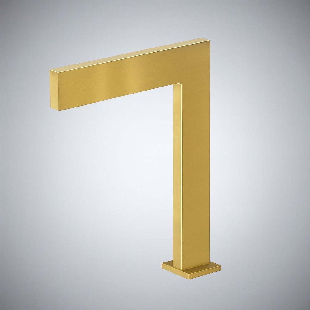 Fontana Sedan Brushed Gold Ultra-Thin Waterfall Touchless Sink Faucet