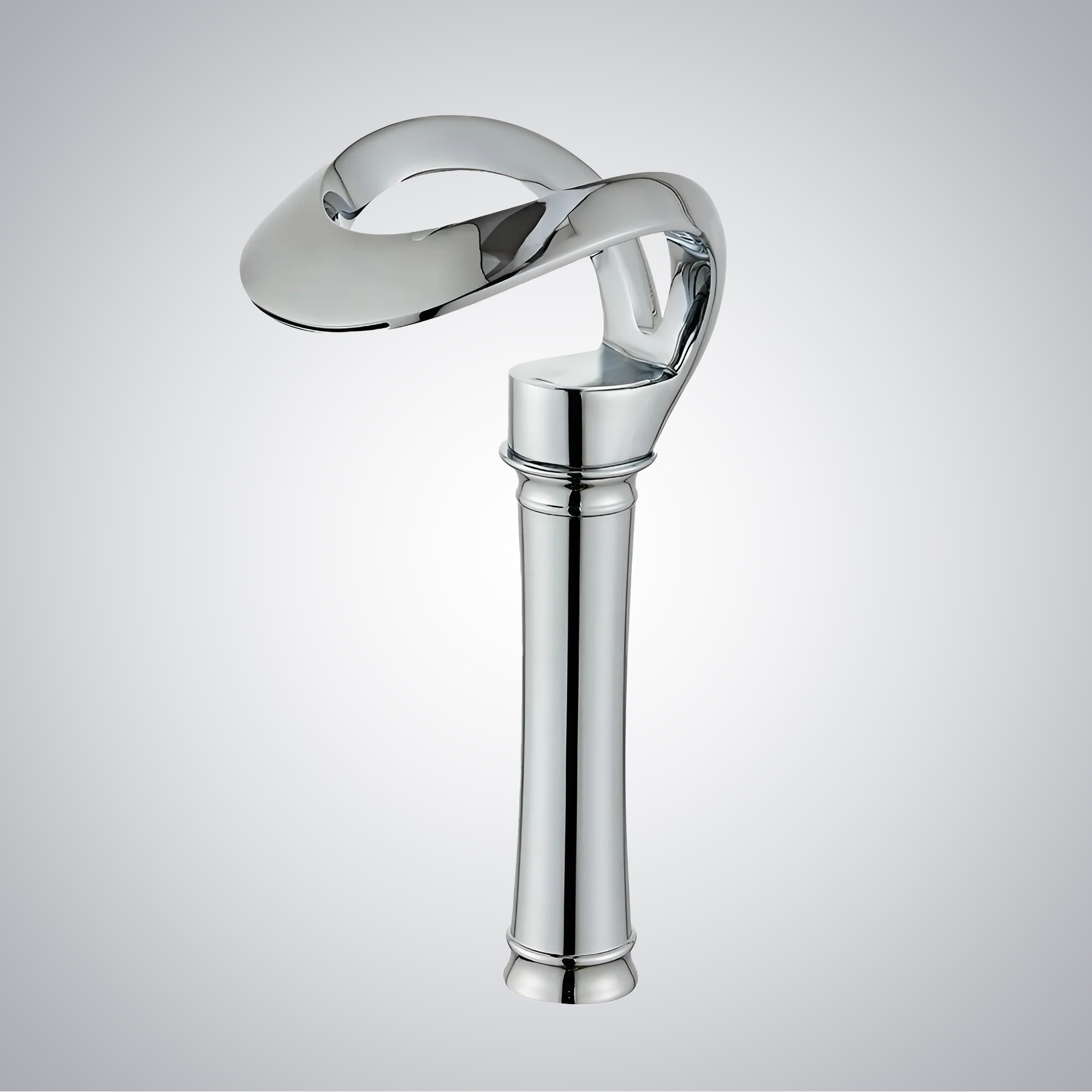 Fontana Castres Chrome Waterfall Vessel Touchless Sink Faucet