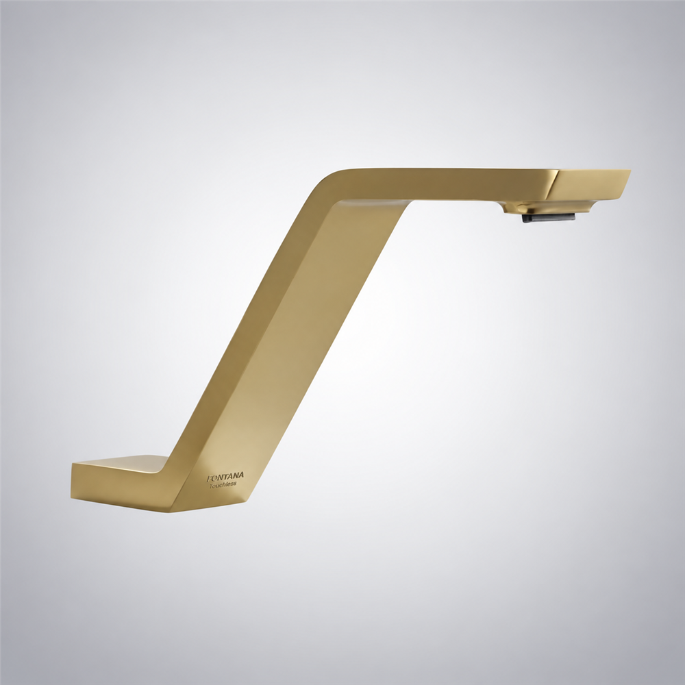 Fontana Evry Brushed Gold Widespread Bathroom Touchless Sink Faucet