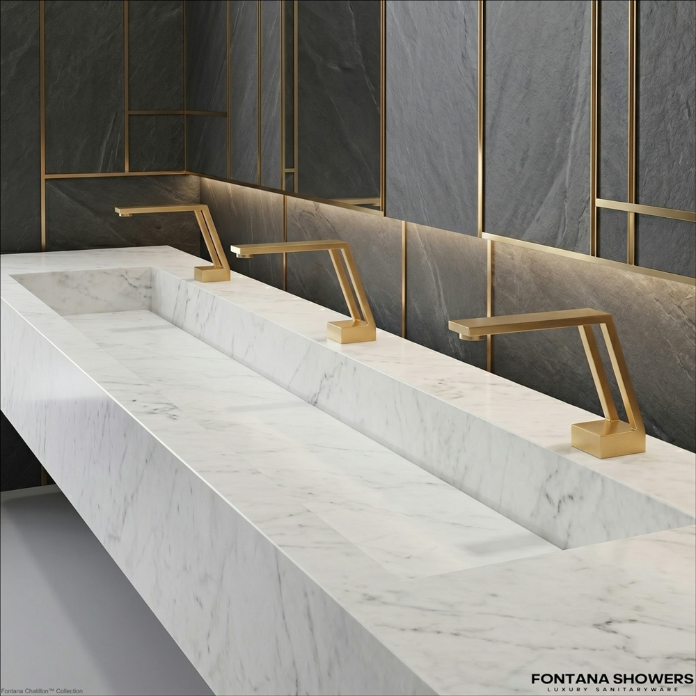 Fontana Chatillon Gold Brass Touchless Faucet for The Reserve at Lone Tree